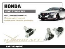 Honda Civic TYPE-R 17- FK8 (6MT) Växellådsfäste Vänster (Förstärkta Gummibussningar) - 1Delar/Set Hardrace